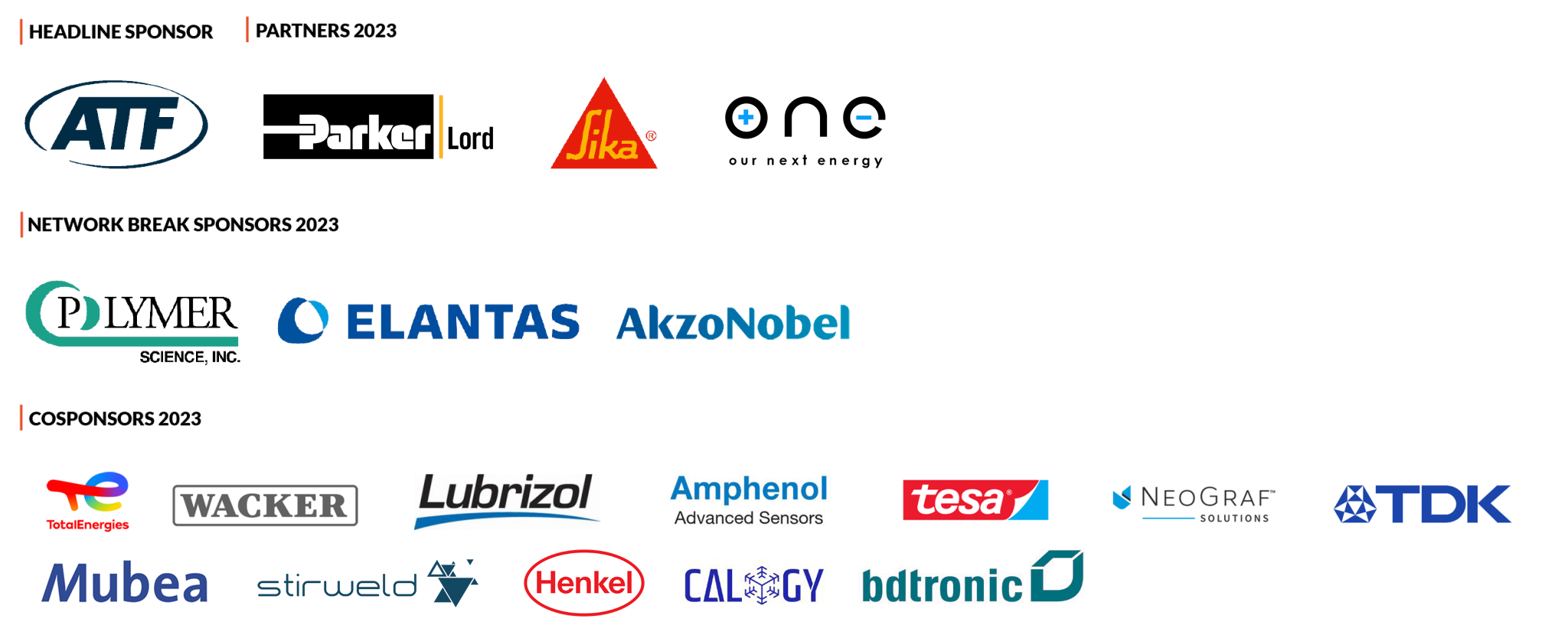Sponsors 2023 Sponsors 2023