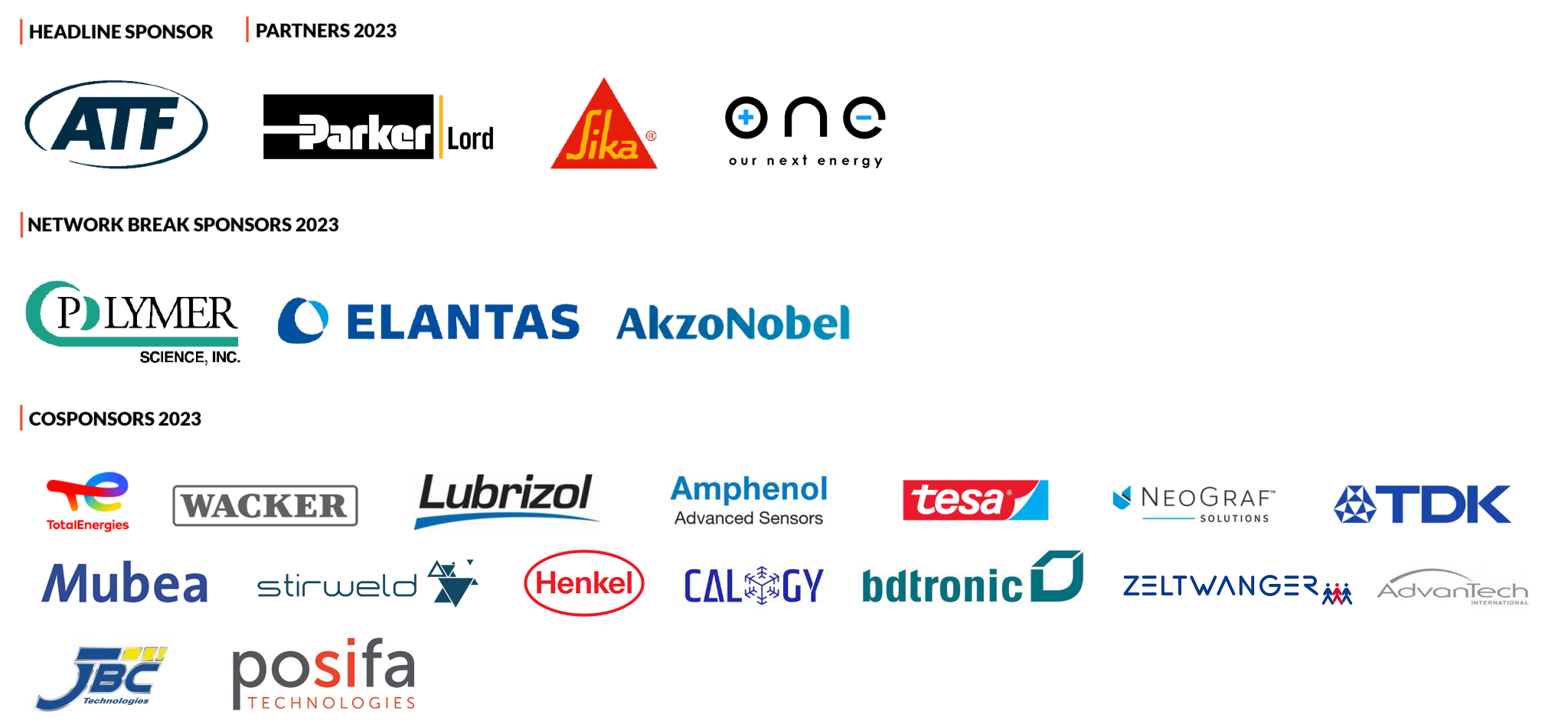 Sponsors 2023 Sponsors 2023