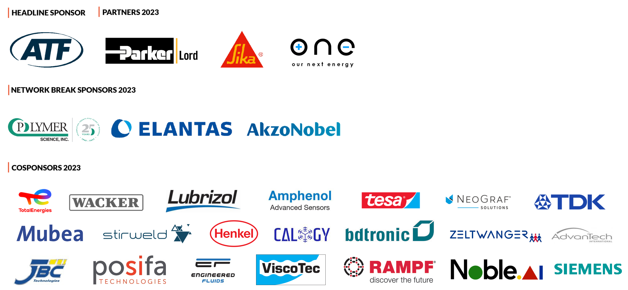 Sponsors 2023 Sponsors 2023